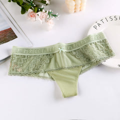 Fashionable and Sexy Lace Breathable Mesh Briefs