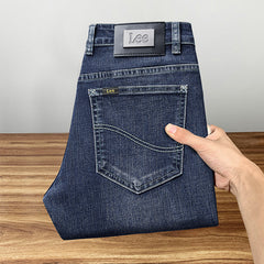Men's New High-end Stretch Straight Cotton Casual Jeans