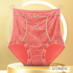 High waist lace plus size women's panties
