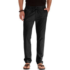 Men's Business Casual Loose Large Size Elastic Waist Cotton Versatile Solid Color Sweatpants