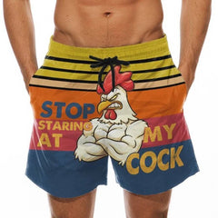 Men's Beach Shorts Fun 3D Printed Swim Trunks