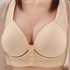 Front buckle no steel ring push up comfortable seamless bra