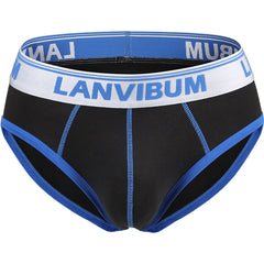 Men's Cotton Contrast Color Comfort Briefs