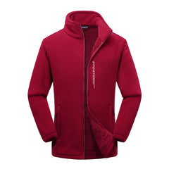 Men's Polar Fleece Outdoor Thickened Large Size Warm Double-faced Fleece Jacket