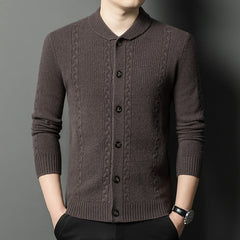 Men's New Jacquard Thickened Wool Sweater