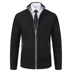 2023 New Autumn and Winter Men's Knitted Sweater Zipper Jacket