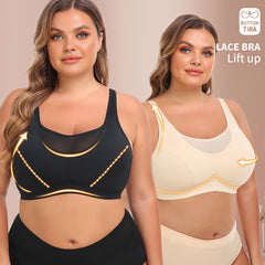 Plus size wireless sports bra