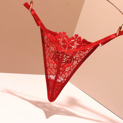 Sexy Embroidered Hollow Strapless Thong