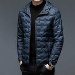 Winter men's hooded fashionable casual versatile down
