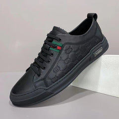 Men's Cowhide Casual Breathable Genuine Leather Sneakers