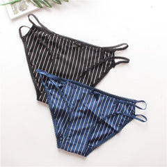 Men's Low Rise Cotton Sexy Comfortable Lace-Up Briefs