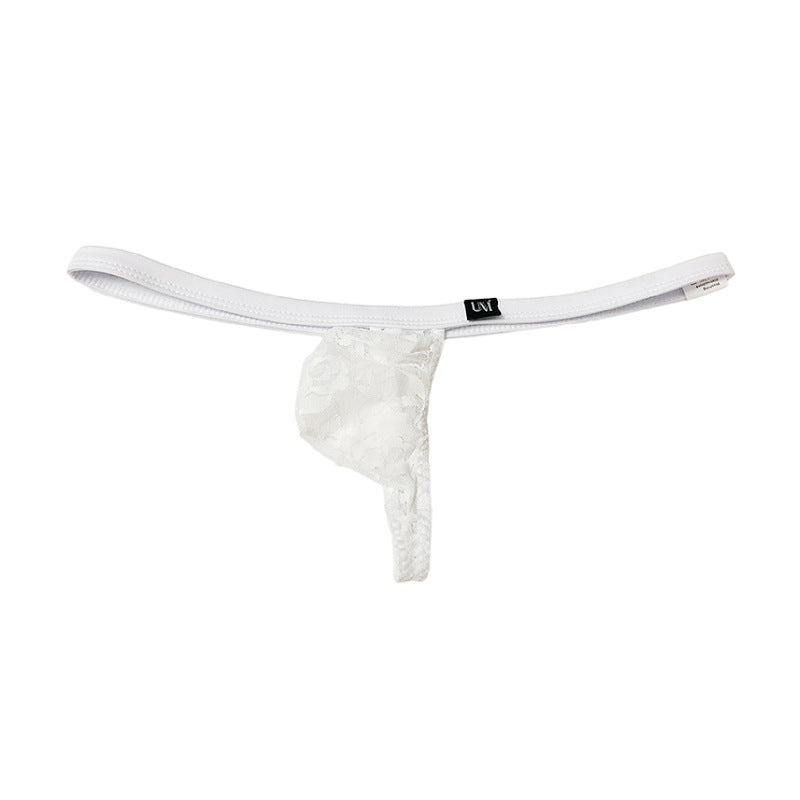 Transparent lace  breathable thong