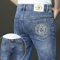 Embroidered slim-fit premium jeans