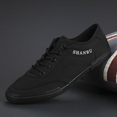 New Men's Breathable Casual Flat Low-top Canvas Sneakers
