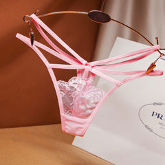 Sexy Lace Low Waist Hollow Trendy Cross Thong