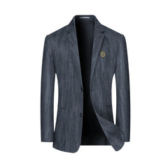 Men's Business Casual Striped Plaid Fashion Blazer