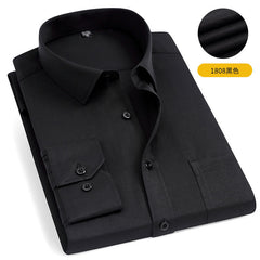 Men's Business Striped Cotton Professional Work Shirt