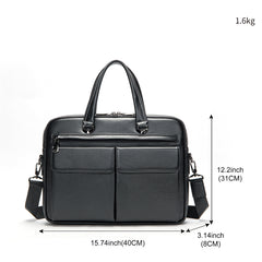 Men's Genuine Leather Handmade Casual Business Commuting Briefcase