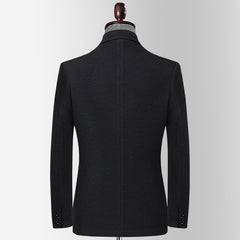 Knitted jacquard slim fit and iron-free casual Blazer