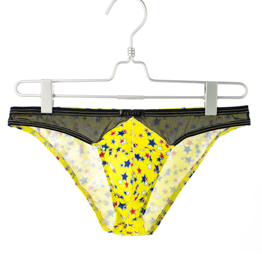 Printed breathable milk silk low waist panties