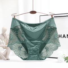 Hip-lifting Sexy Lace Seamless High Waist Large Size Briefs