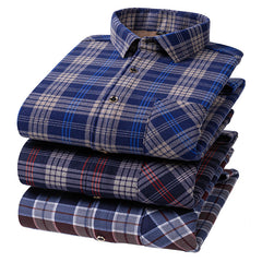 Men's Long-sleeved Double-sided Velvet Loose Casual Shirt