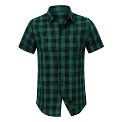 Men's 100% Cotton High Quality Casual Plaid Shirt