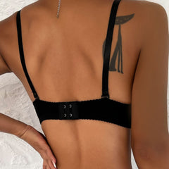 Ladies Butterfly Embroidered Anti-slip Fashion Bra