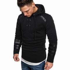 Men's Leather Casual Fashion Sweatshirt