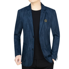 Men's Business Casual Striped Plaid Fashion Blazer