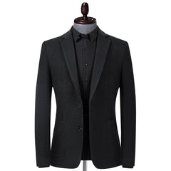 Knitted jacquard slim fit and iron-free casual Blazer
