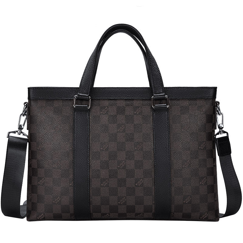 Men's Genuine Leather Laptop Bag Business Casual Handbag