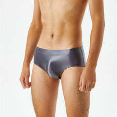 Men's Glossy Silky Transparent High Elastic Briefs