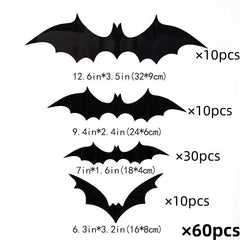Halloween 3D Bat Spider Sticker