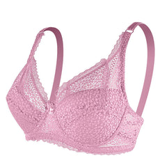 White Lace Breathable Comfort Bow Bra
