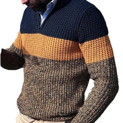 Relaxed Loose Zip Neck Sweater