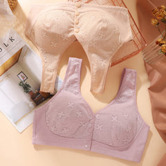 Thin comfortable front button breathable soft bra
