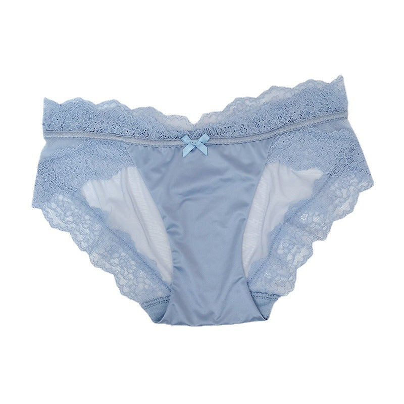 Transparent sexy satin low rise panties