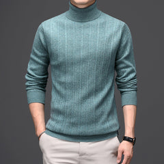 New Men's Pure Wool Turtleneck Sweater