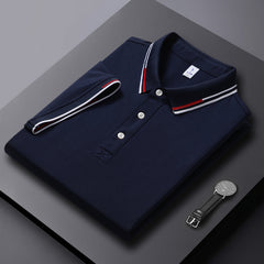 Men's Lapel Cotton Polo Shirt