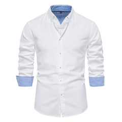 Men's Slim Fit Casual Fashion Versatile Long Sleeve Shirt