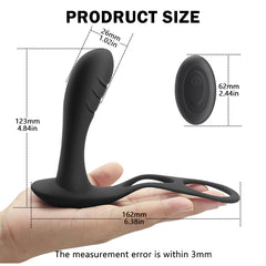 Male Prostate Penis Ring Vibrator Wireless Remote Control Anal Plug
