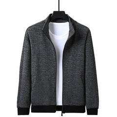 2023 New Winter Men's Velvet Thickened Stand Collar Warm Jacket