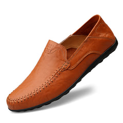 Men's Large Size Casual Leather Driving Shoes