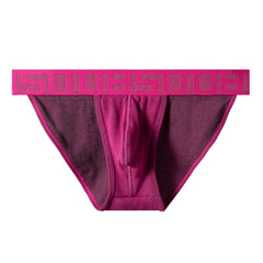 Men's ribbed cotton thin breathable briefs