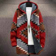 Men's Zipper Hooded Thick Fleece Jacket