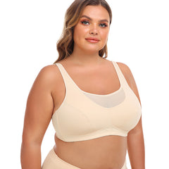 Plus size wireless sports bra