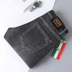 Men's Elastic High-end Business Casual Jeans