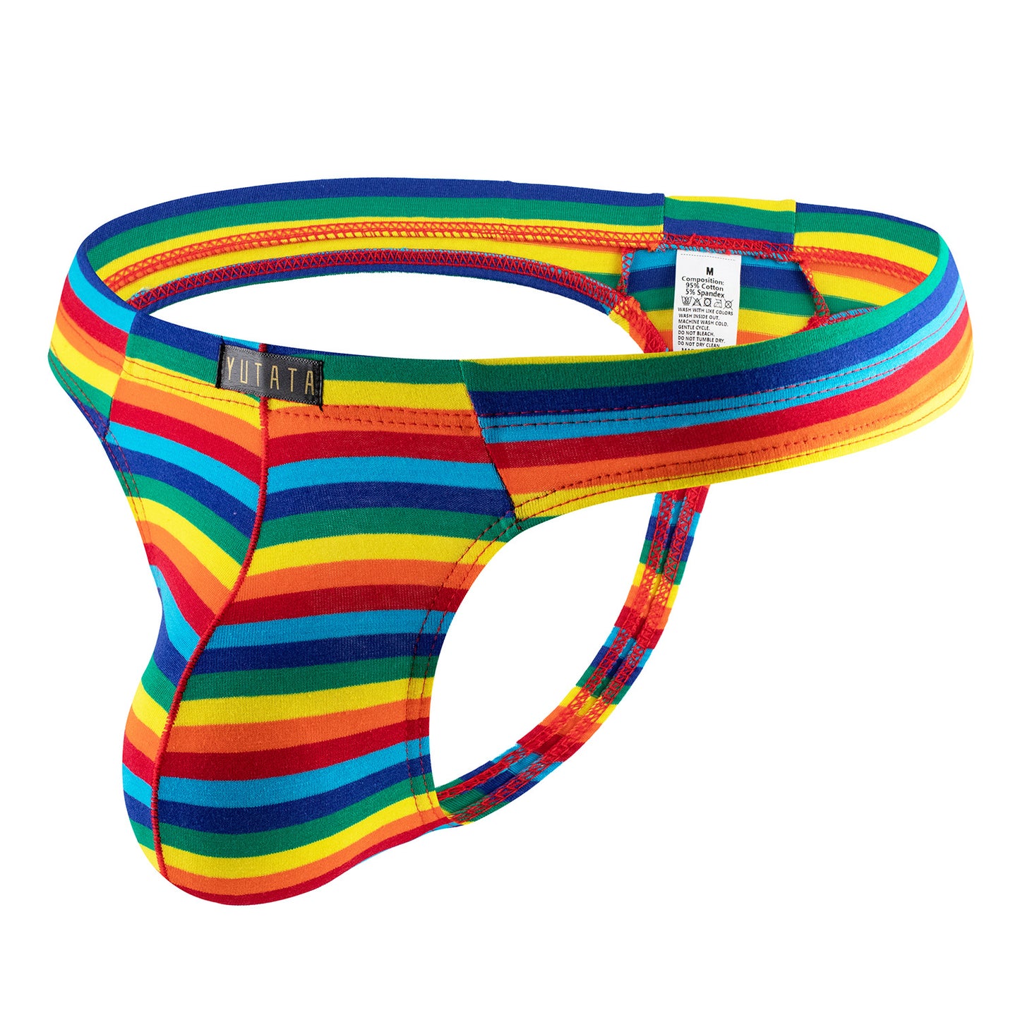 Colorful Milk Silk Striped Low Waist Sexy Thong