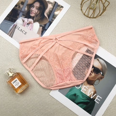Lace High Elastic Seamless Low Waist Sexy Ice Silk Briefs